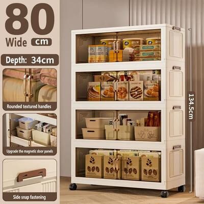 Inspire Essentials Foldable Storage Cabinet Wardrobe Organizer Large Capacity Dustproof Closet 21