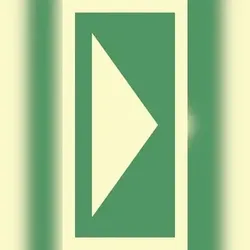 Schild Richtungsangabe für Erste-Hilfe-Einrichtungen, Alu, nachleucht., 74x148 mm