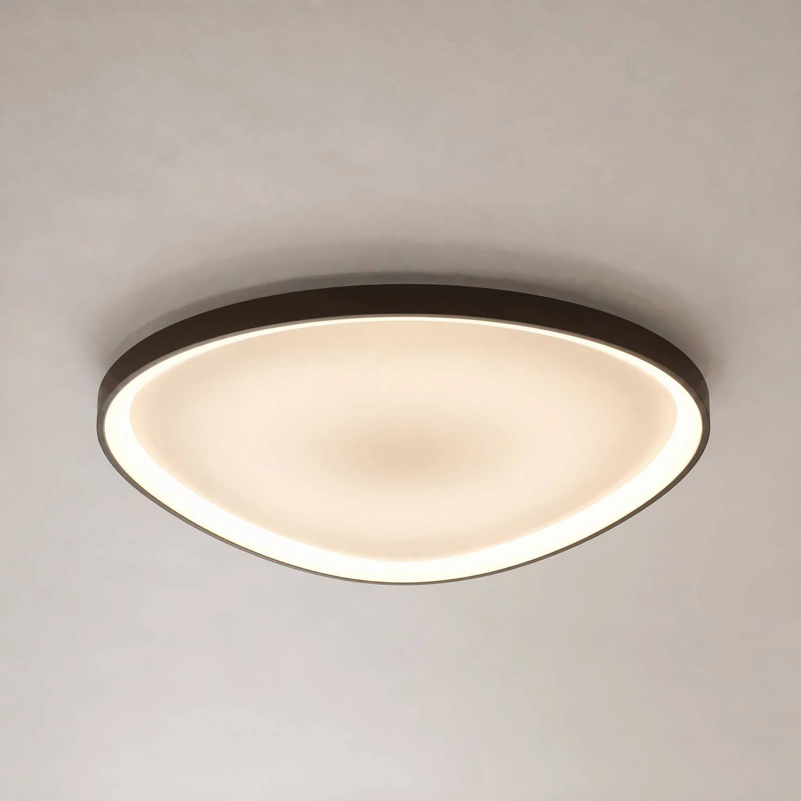 Lucande Asken LED plafondlamp - Bruin - Modern - Aluminium - Dimbaar