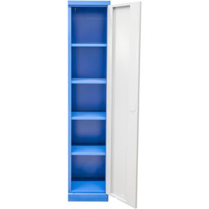 Güde Werkzeugschrank Typ A 40677, aus Metall, blau / grau, mit 4 Fachböden, abschließbar, 38 x 193 x 38 cm