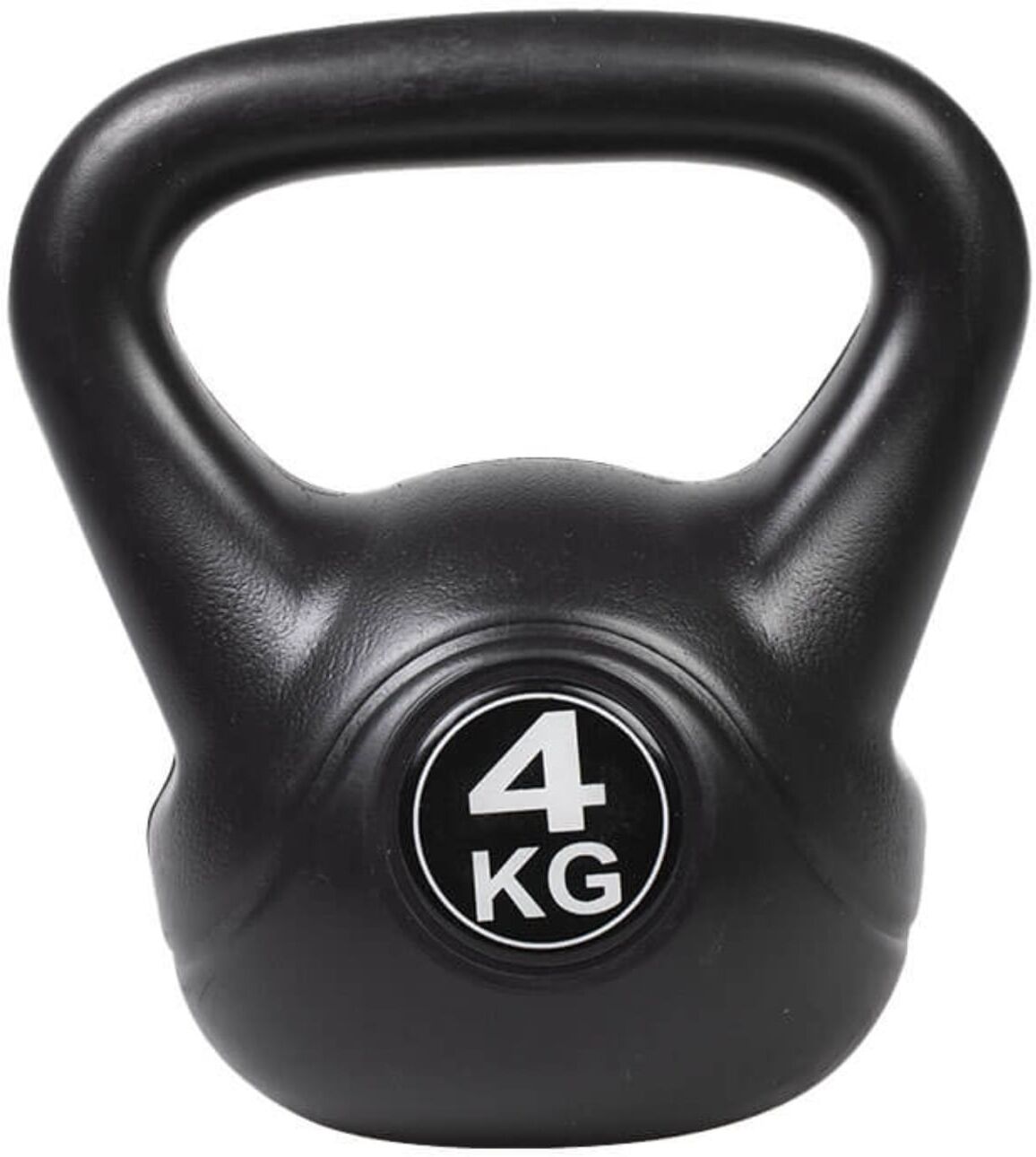 Kettlebell CHRISTOPEIT SPORT "ASG Kettlebell 4 kg", schwarz (weiß, neutral), Hanteln, 4 kg, Kettlebell