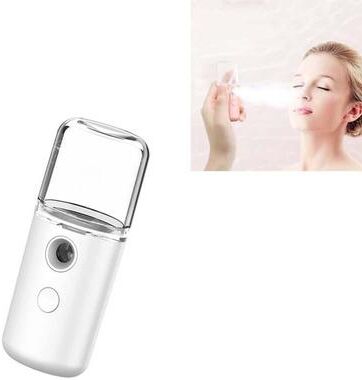 Everyday Crate Portable Nano Mist Face Steamer USB Facial Hydration Sprayer For Deep Moisturizing & Skin Refresh white