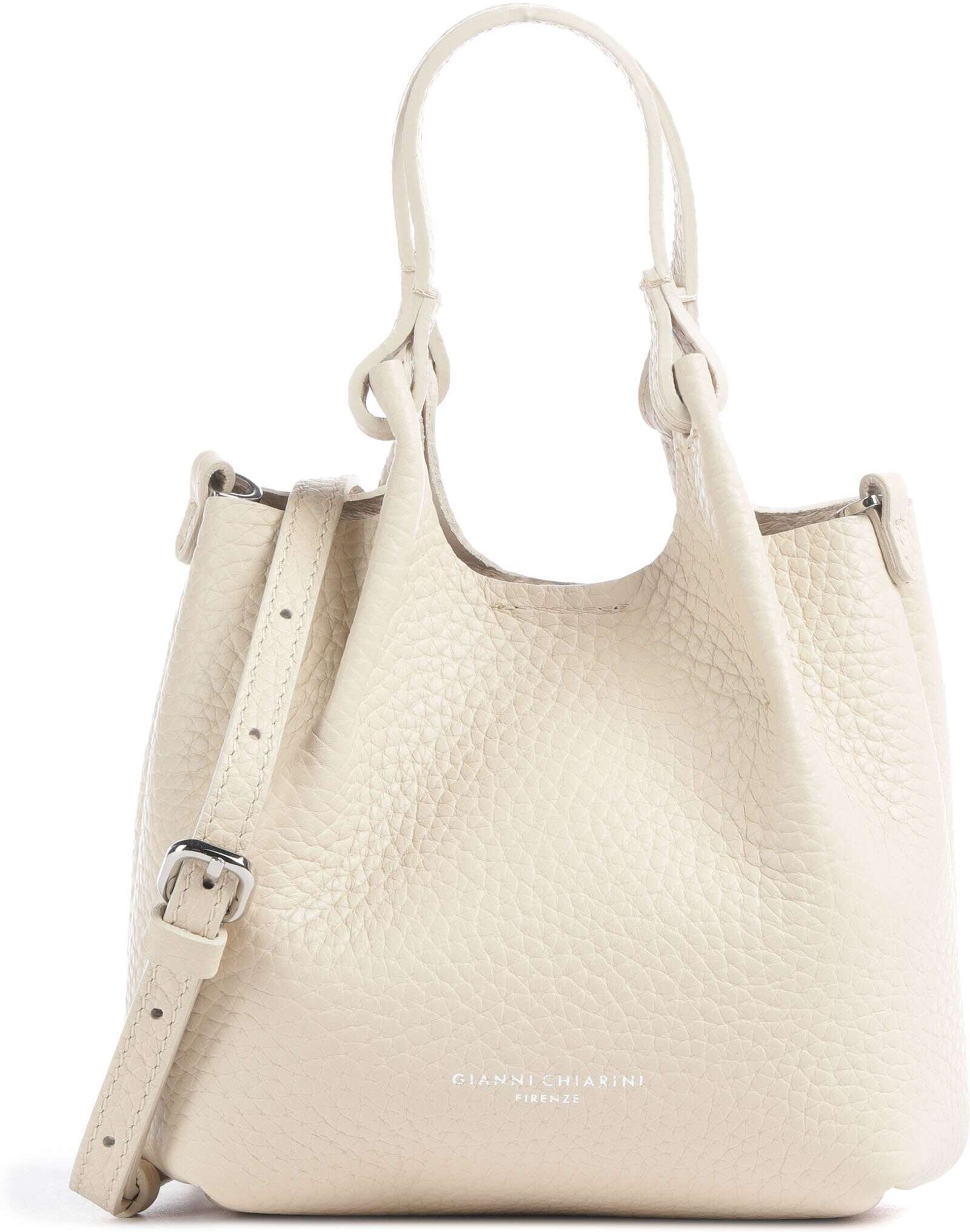 Gianni Chiarini Dua S Handtasche aus Leder, beige