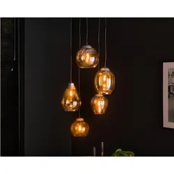 designline »Smo« Hängelampe gestuft chrom glas