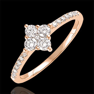 Edenly Ring Frische - Dina - 9 Karat RosÃ©gold und Diamanten