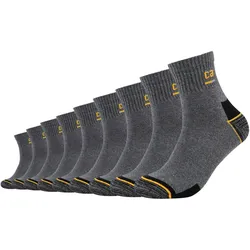 9er Pack camano Work Quarter Socken 9700 - dark grey melange 47-49
