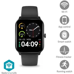 Nedis SmartLife-Uhr LCD IP68 Maximale Betriebszeit: 14400 min AndroidTM / IOS Schwarz (41 mm), Smartwatch