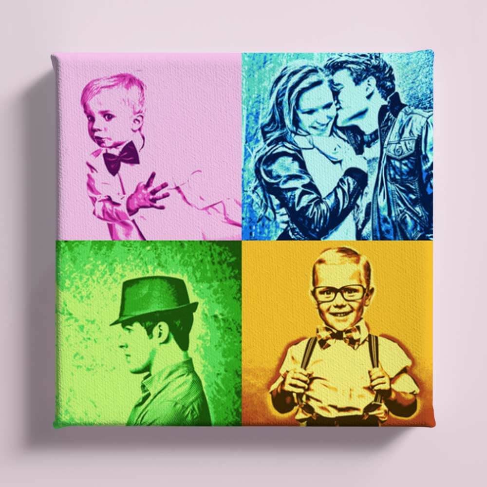 Ocadeau Tableau pop art 4 photos