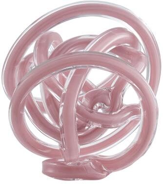 Danya B. Nox Modern Glass Knot Loop Abstract Tabletop Sculpture