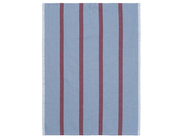 Ferm Living Serviette de cuisine Hale 50x70 cm Faded blue-burgundy