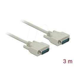 DELOCK 85977 - D-Sub Kabel 15 PinStecker > Stecker beige/grau 3,0 m
