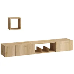 TV-MÖBEL 1 Nische3 Türen und 1 Wandregal Eichen-Saphir-Dekor avior 32/25/180 cm