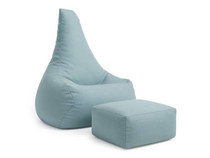 Pouf poire enfant extérieur doux avec repose-pieds