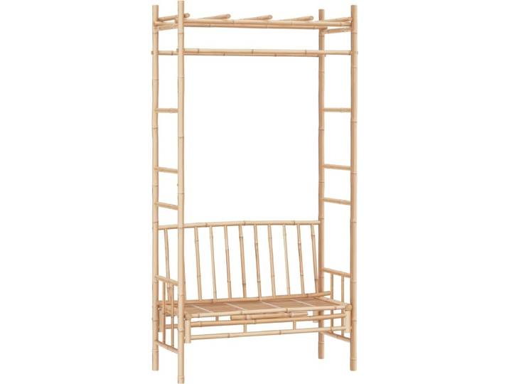vidaXL Banc de jardin avec pergola 116 cm bambou