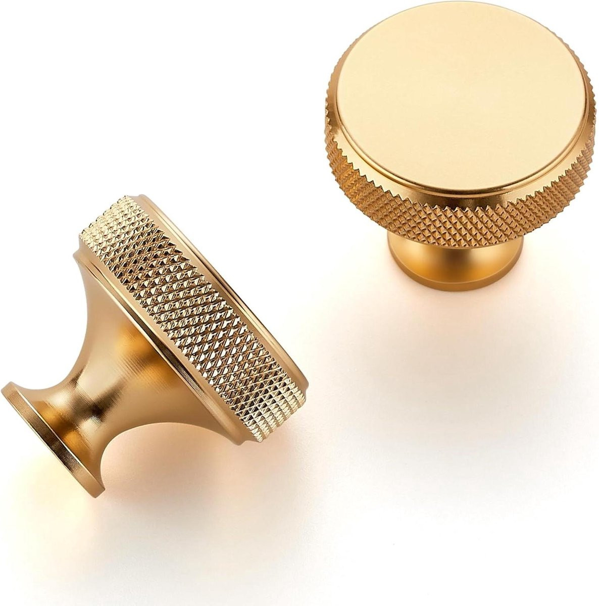 25 stuks Kastknoppen met gekartelde textuur in champagne goud