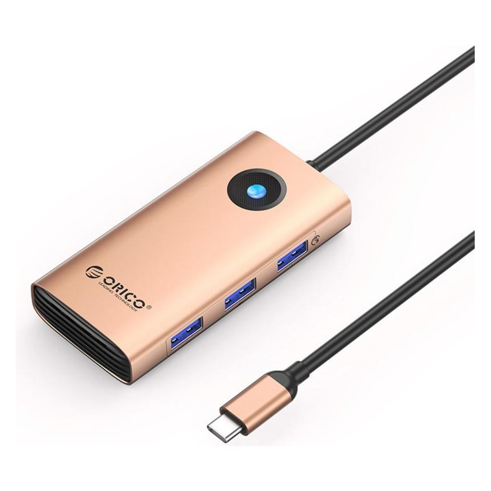 Orico Type-C 6in1 HUB Multifunction Docking Station (rose gold) (USB-C, 6 Ports) (PW11-6PR-RG-EP)