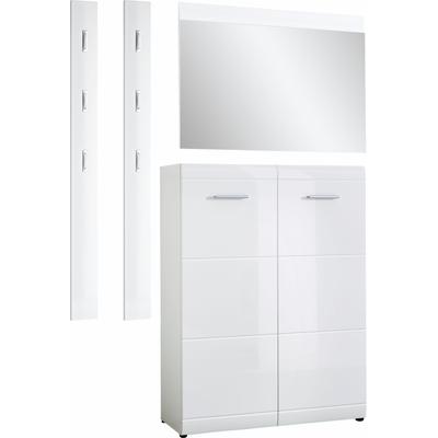 Garderoben-Set GERMANIA "Adana", weiß (weiß hochglanz), Kastenmöbel-Sets
