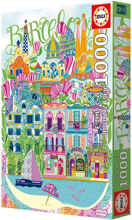 EDUCA BORRAS Puzzle 1000 pcs Barcelona par Car Pintos - Educa