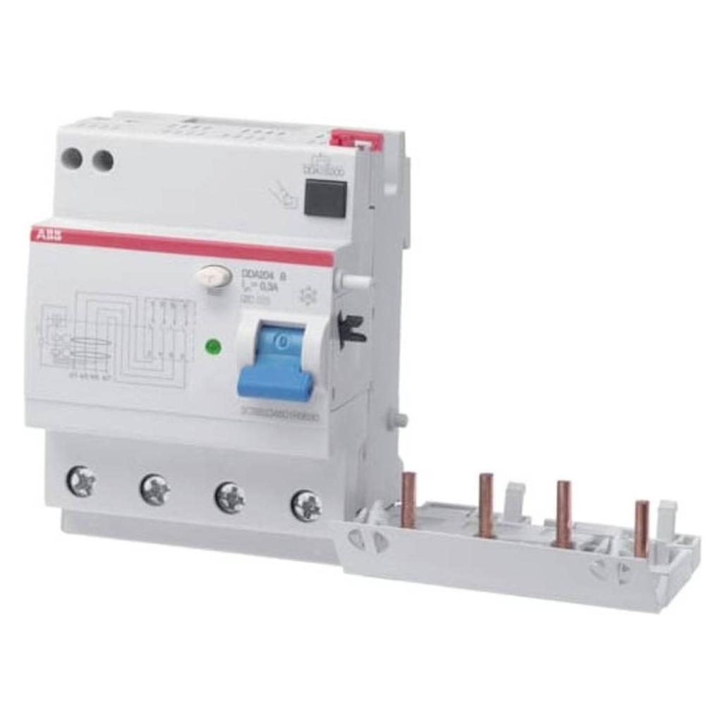 ABB Fehlerstrommodul DDA204 für automatische Kompaktsicherungen - 4-polig PFI 63 A 300 mA - Typ B - (2CSB204592R3630)
