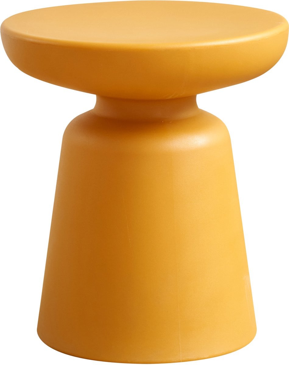 en.casa Bijzettafel Posio ronde salontafel geel, Diameter: 40 cm