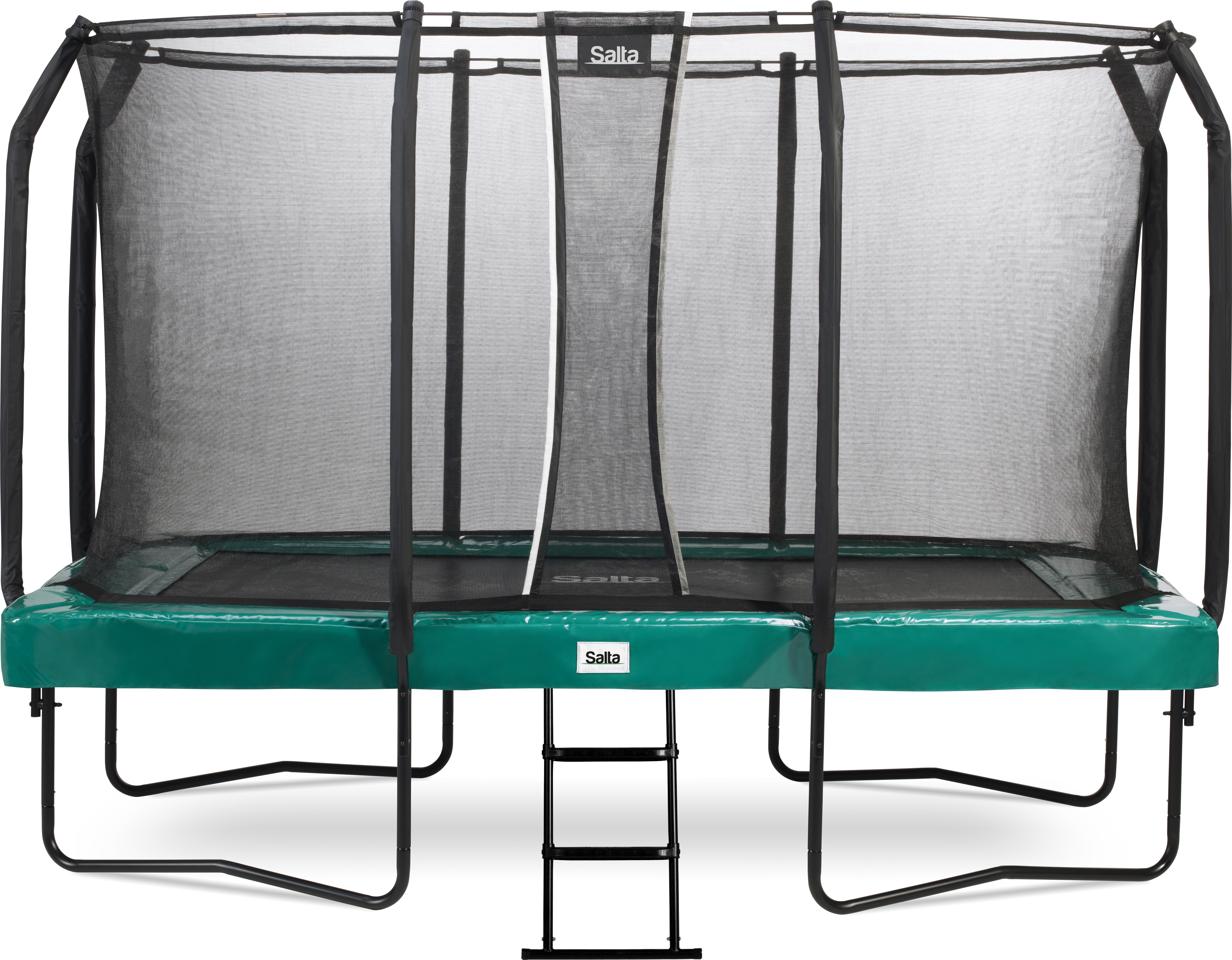 Salta First Class Trampolin - 366x214cm - Rechteckig - Grün - inkl. Leiter