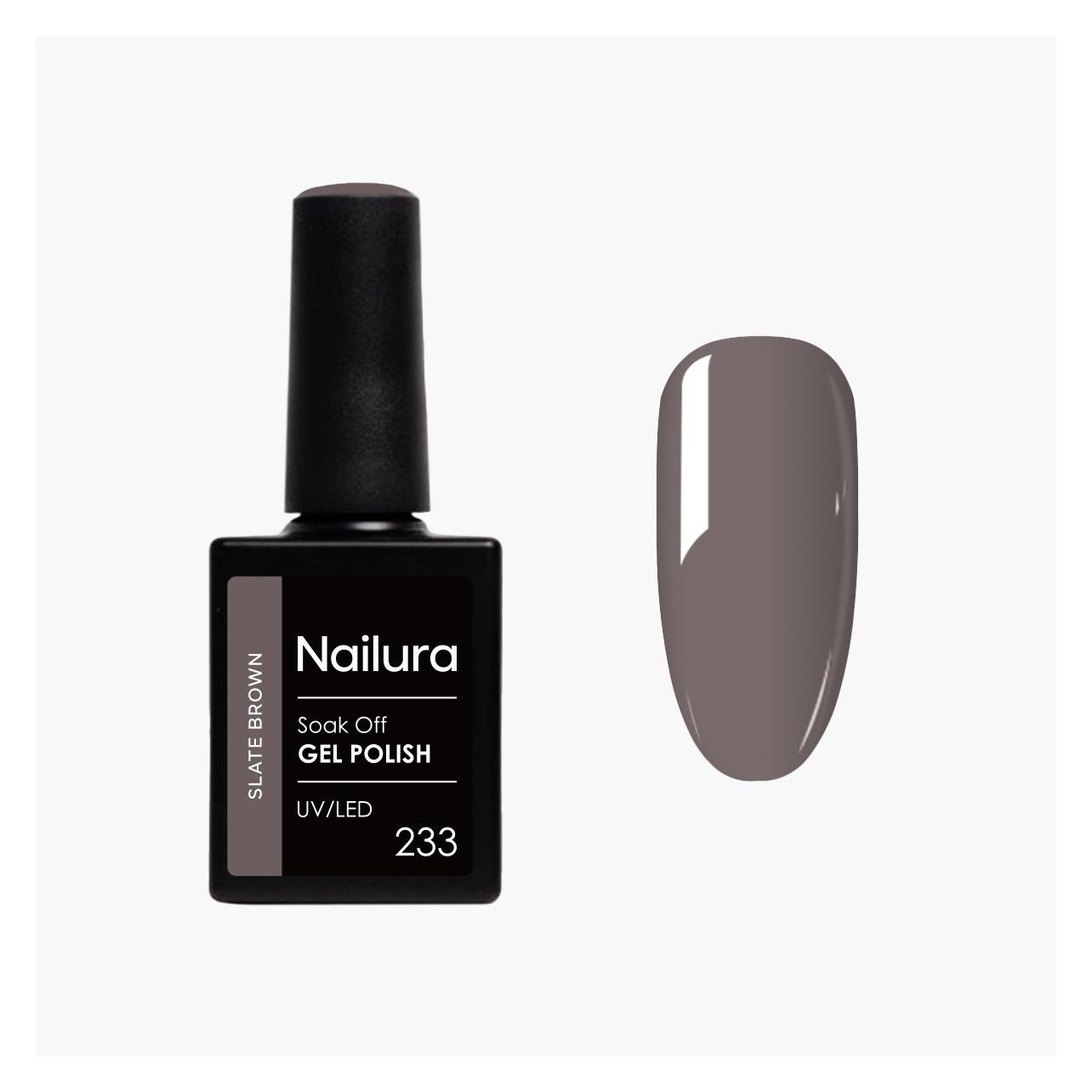 Nailura - Gel Polish 233 - Slate Brown - 10 ml (Schieferbraun, Slate Brown) (70252)