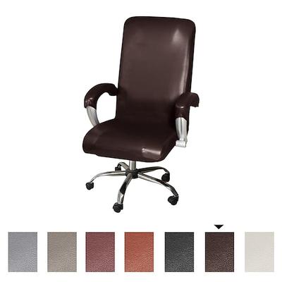 Stretch-Bezug für Bürostühle, wasserdicht – modernes, schlichtes Design – Bezug für Computerstühle aus PU-Leder – langlebig und pflegeleicht – perfekt zum Schutz und zur Aufwertung von Bürostühlen