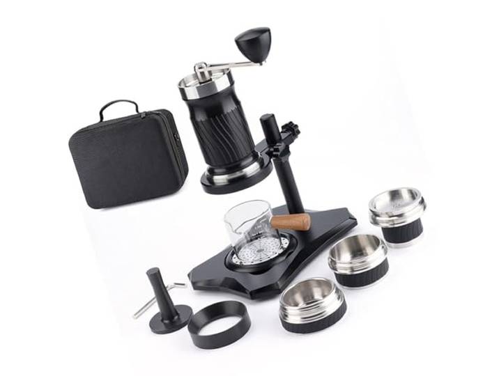 Fieuaah Handgepresste Kaffeemaschine mit Silikondichtung, reichhaltiger Ergonomischer manueller Kaffeeextraktor, reichhaltiger Geschmack, kein Strom erforderlich, für den