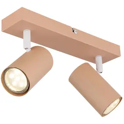 Deckenstrahler Deckenlampe Spotleuchte beweglich Wohnzimmerlampe pfirsich L 26cm
