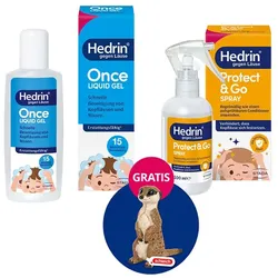 HEDRIN ONCE Liquid Gel + Protect & Go Spray Set 1 St Sparset