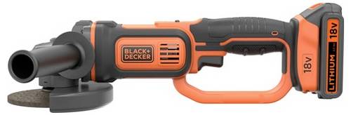 Black & Decker BCG720N-XJ Akku-Winkelschleifer 125mm ohne Akku, ohne Ladegerät, mit Zubehör 18V