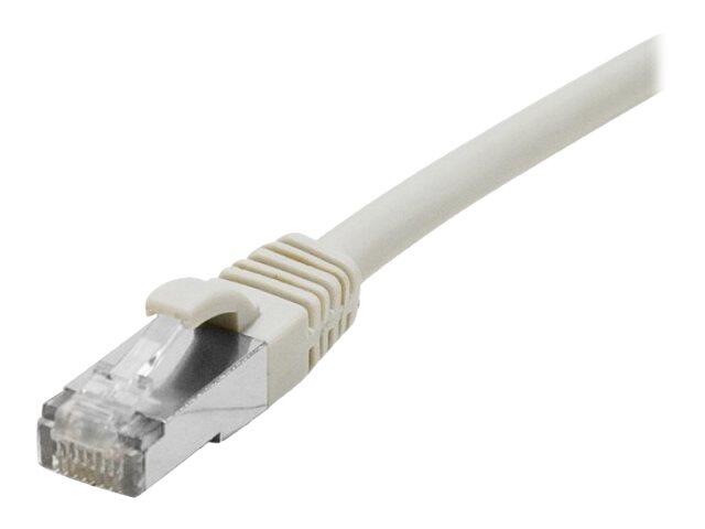 exertisConnect Exertis Connect Patchkabel Cat. 6A, S/FTP (PiMF), halogenfrei, mit Rastnasenschutz, grau, 0,15 m 858401