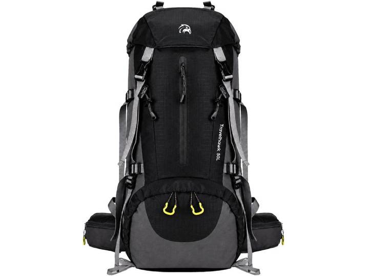 Travelhawk Backpack - 50 Liter - Rugzak - Waterafstotend - Zwart