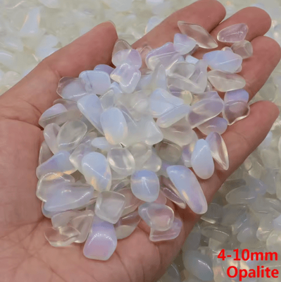 Inspire Picks Natural Quartz Crystal Stone Chips Healing Gravel For Aquarium & Home Decor opalite 20g