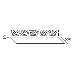 Burgbad Konsolenplatte selbstheilend 10x806x550 Weiß Samtmatt, WPDF080A0299 WPDF080A0299