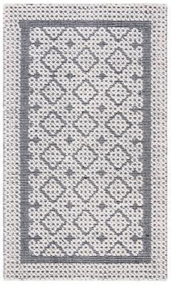 SAFAVIEH Handmade Natura Transitional Geometric Cream/Black Wool Rug