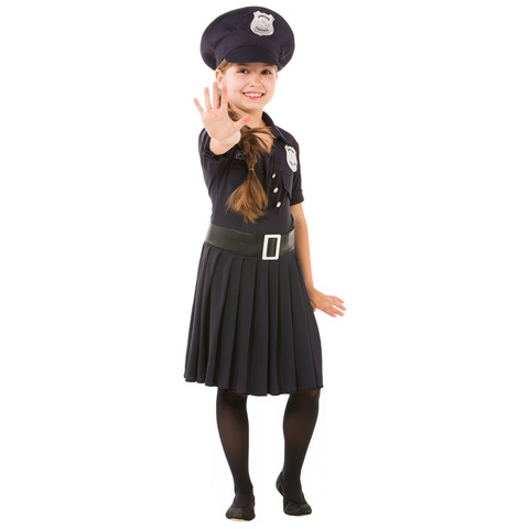 Kinderkostüm "Police-Girl", dunkelblau