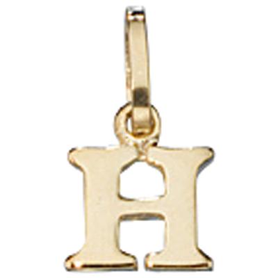 Buchstabenanhänger JOBO "Anhänger Buchstabe", gold (gelbgold 333), Schmuckanhänger, Damen, H, Gelbgold 333, 333 Gold
