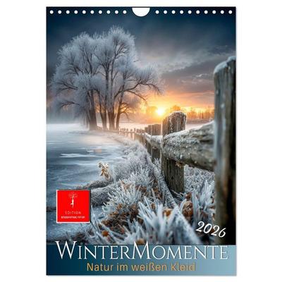 Wintermomente - Natur im weißen Kleid (Wandkalender 2026 DIN A4 hoch), CALVENDO Monatskalender