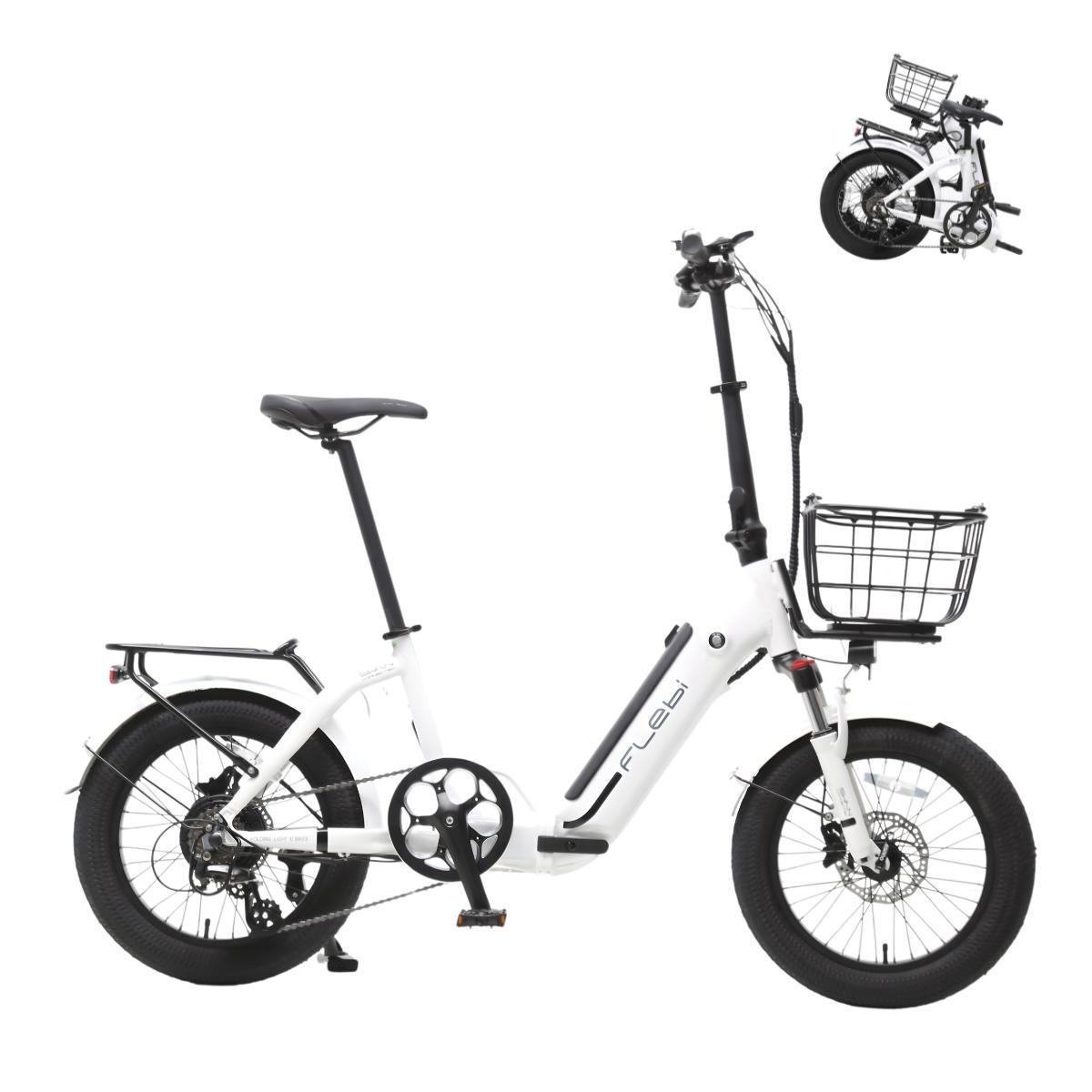 Faltbares E-Bike Swan Fat Weiß | 70 km | 10,4 Ah | 18x3,0" | Federgabel