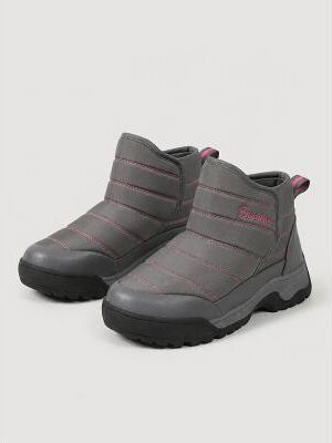 LightInthebox Women's Dark Grey Snow Boots with Warm Lining Magic Tape Design, Comfort Winter Boots with Cushioned Midsole and Non-Slip Lug Sole for Snow Walking, Hiking, Outdoor Activities Cold Weather Wear