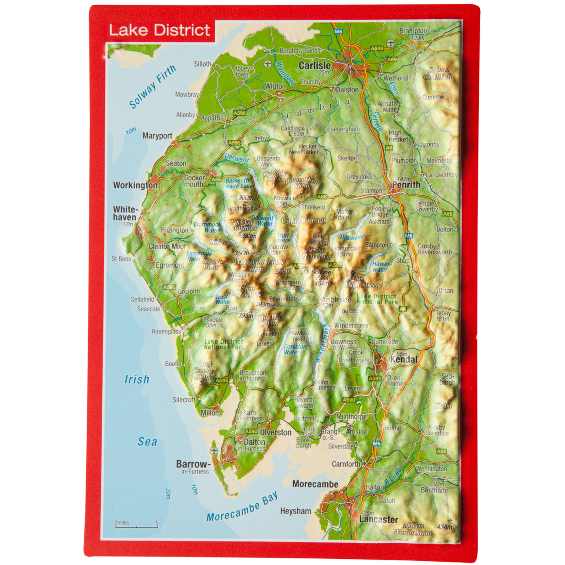 Georelief 3D Reliefpostkarte Lake District Postkarten