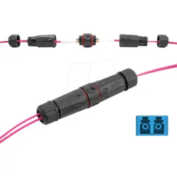 DELOCK 87873 - LWL Kabelverbinder LC Duplex Buchse / Buchse, UPC, Outdoor