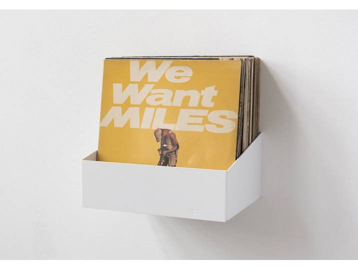 Range-vinyles mural – teenyle – blanc - teebooks