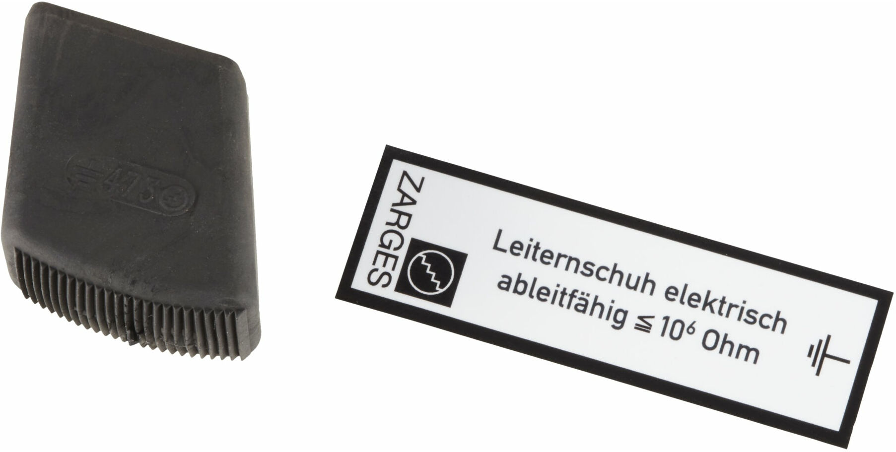 Zarges Außenschuh für Stufen-Stehleitern aus Aluminium, elektrisch ableitfähig 48 x 25 mm (824474)
