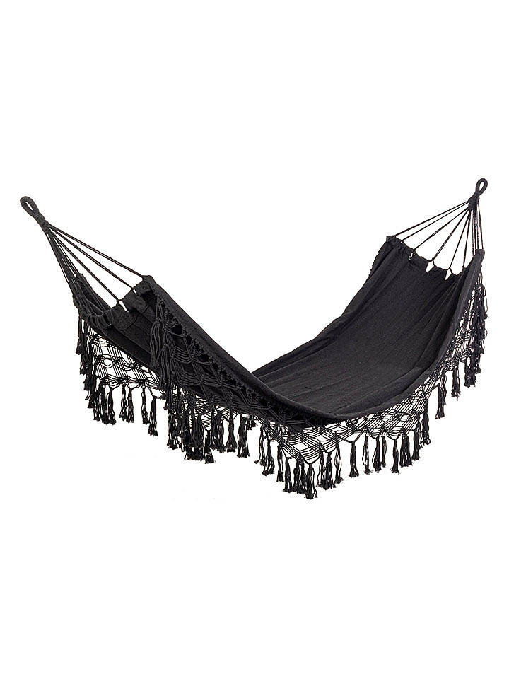 Bizzotto Hängematte "Eldoris" in Schwarz - (L)120 x (B)100 cm - onesize