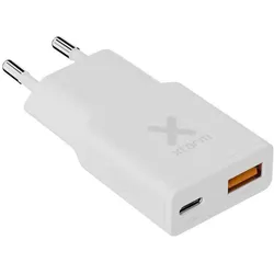 Xtorm Go2 Series SlimLine Wand-Ladegerät 25W 1x USB-C/ 1x USB-A weiß