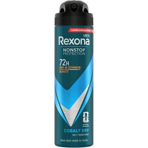 Rexona Antitranspirant Men NonStop Protection Cobalt Dry, 72h Schutz, für Herren, ohne Ethylalkohol, Spray, 150 ml