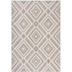 TEPPICH Waschbar RIDGE, geometrisch, Grau-Beige, 194 x 290 cm