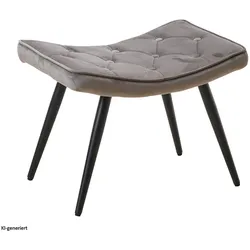 HTI-Living, Hocker, Hocker Freya Velvet Grau